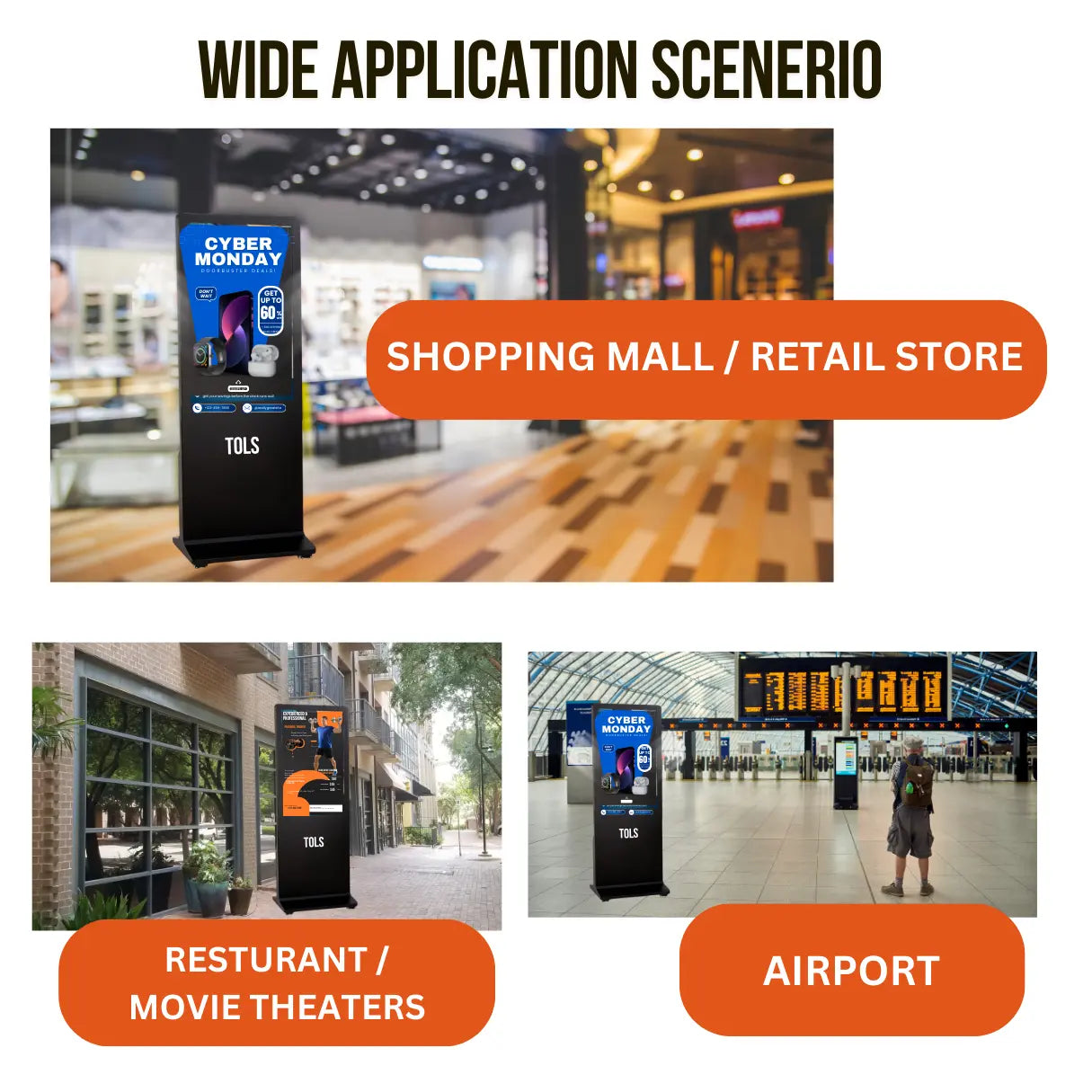 32-InchI-TypeDigitalStandeeforairport