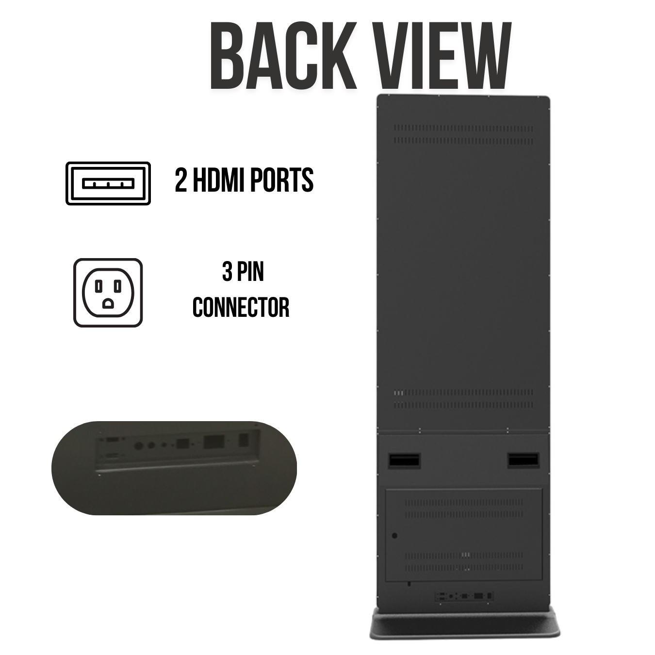 55 Inch I -Type Digital Led Standee | Advertisement Display for Commercial Use My Store