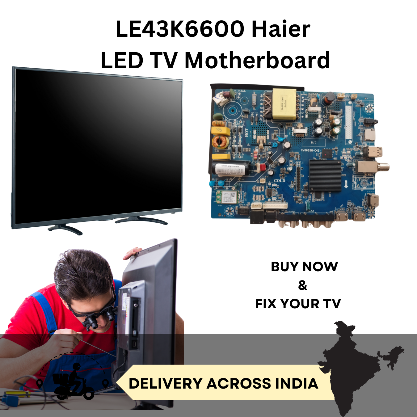 LE43K6600 Haier LED TV Motherboard TOLSBUY