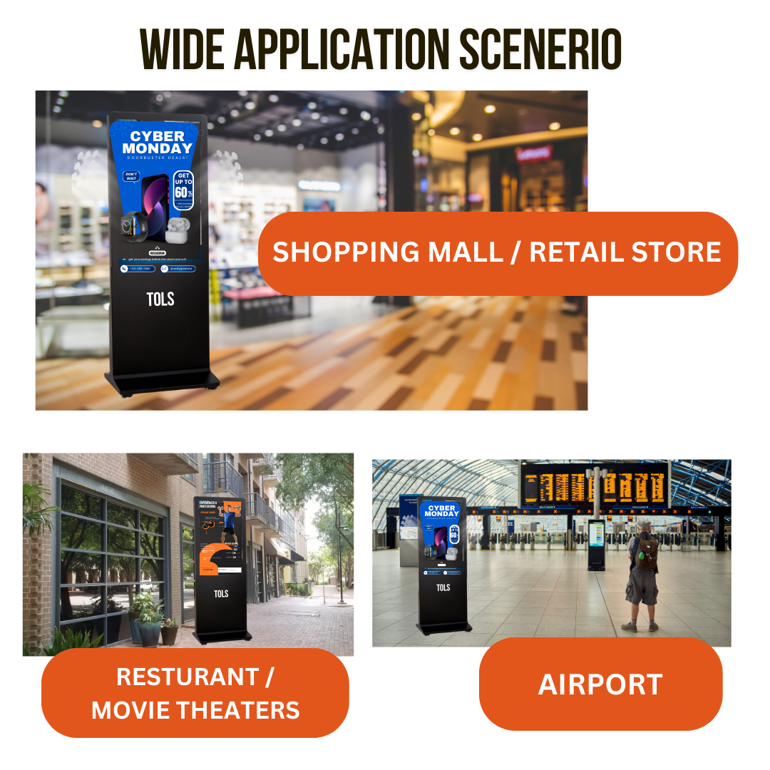 50 Inch I -Type Digital Standee | Advertisement Display for Commercial Use TOLSBUY