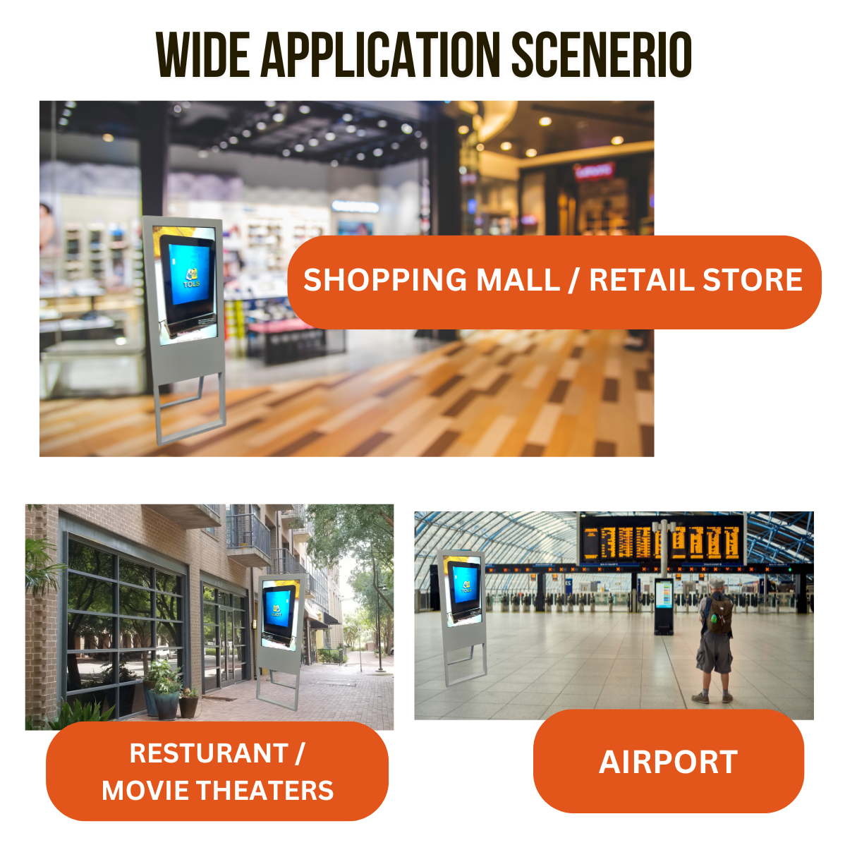32-inch digital standee i-type advertisement display