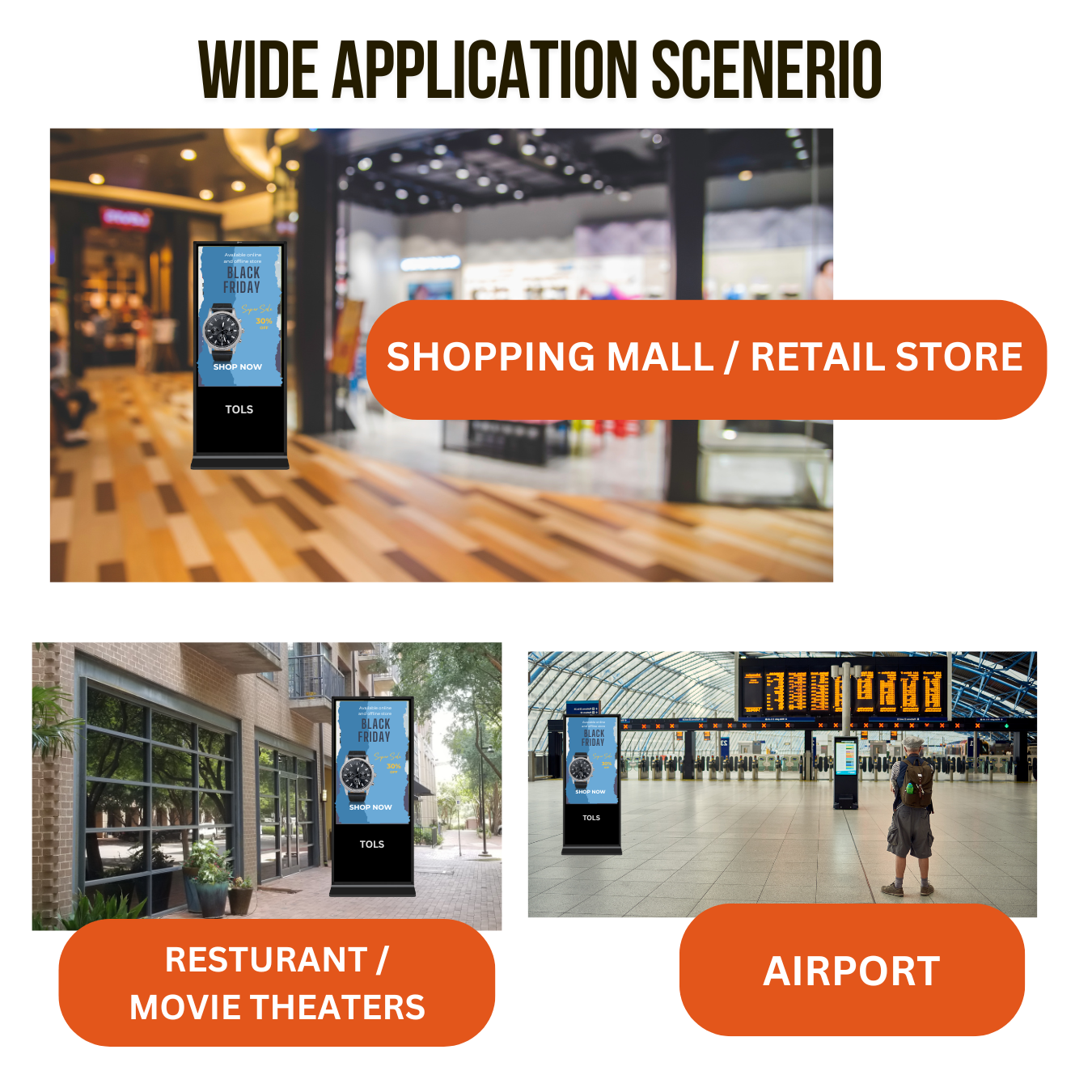 43-Inch I -Type Digital Signage Display for Commercial Use My Store