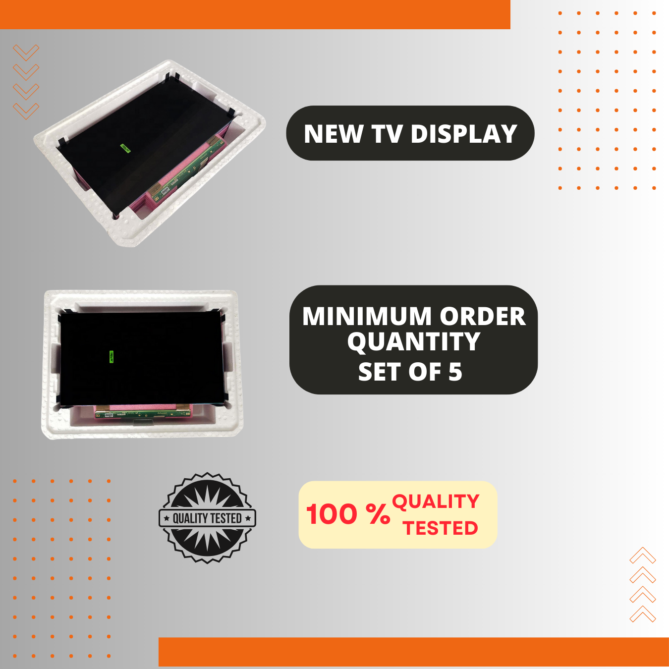 24 Inch INNOLUX TV SCREEN |Set of 5 | Bulk Orders for Commercial Use