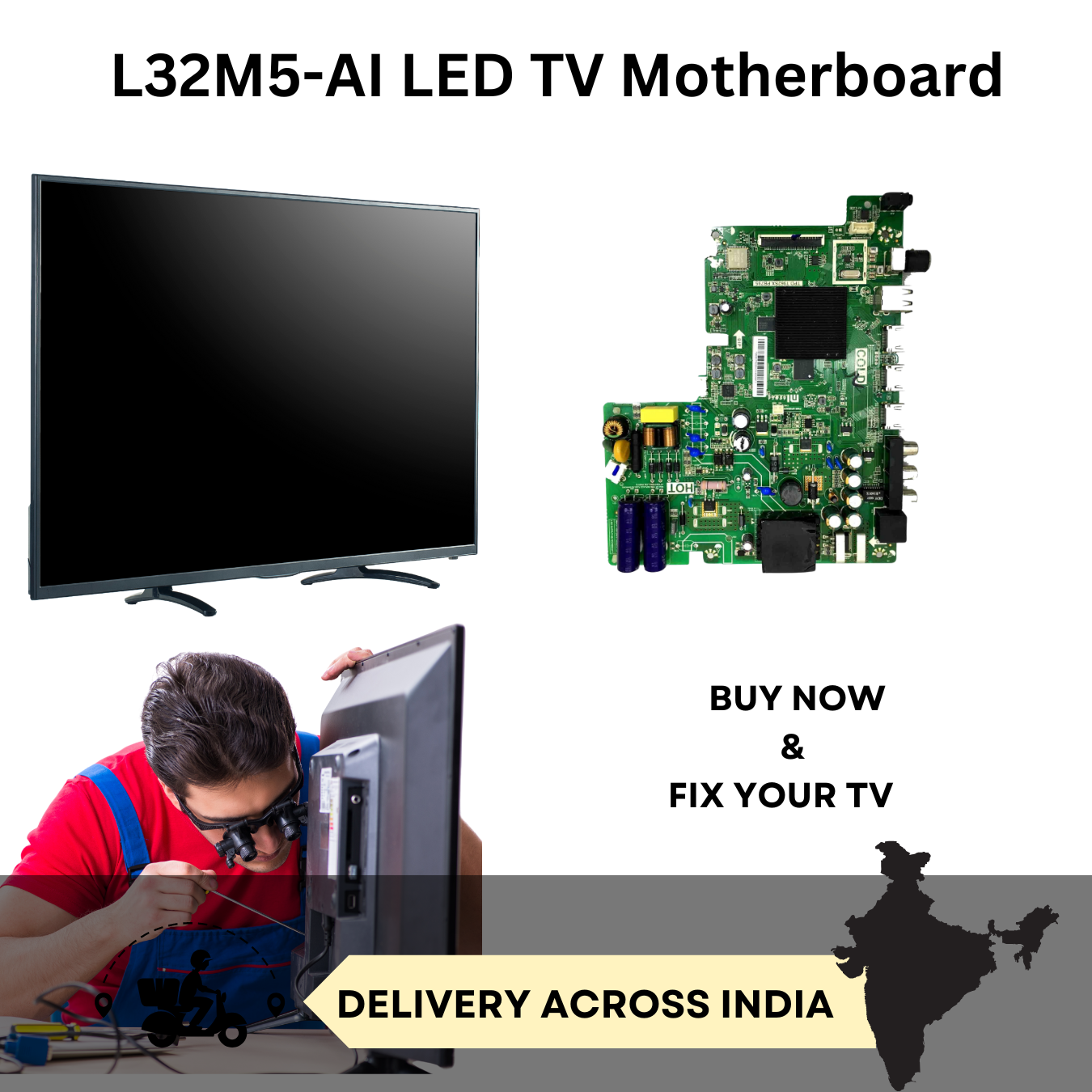 MI L32M5-AI LED TV Motherboard (Single ram)