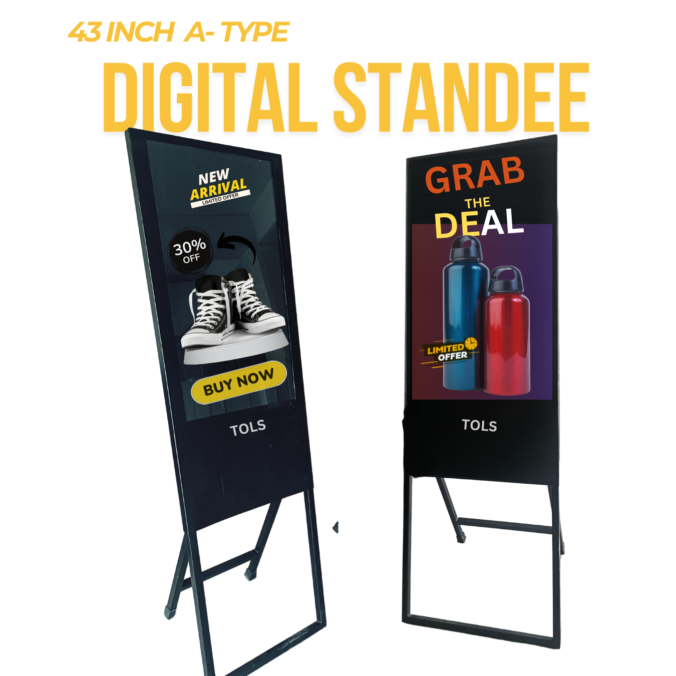 43-Inch A-Type Digital Standee | Advertisement Display